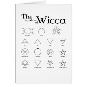 Wicca Symbols Card