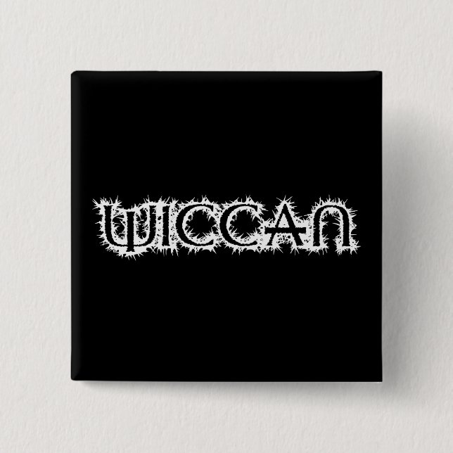 Wiccan 2 Inch Square Button (Front)