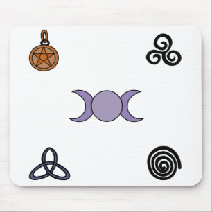 Wiccan and Pagan Symbols Mouse Pad