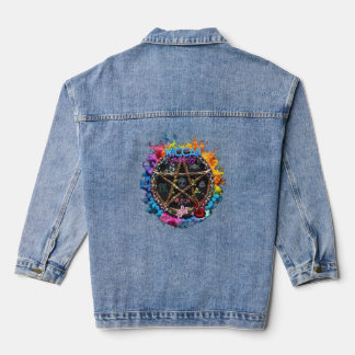 Wiccan Goddess Denim Jean Jacket