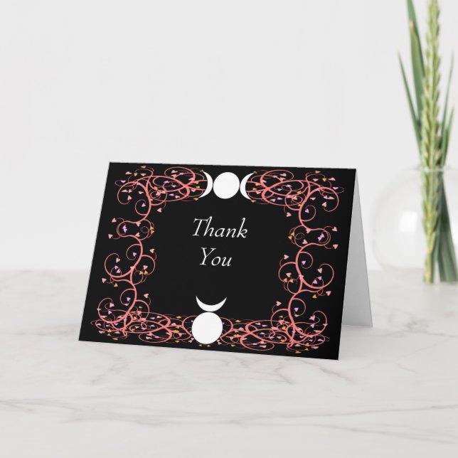 Wiccan Handfasting Thank You Card God & Goddess (Front)
