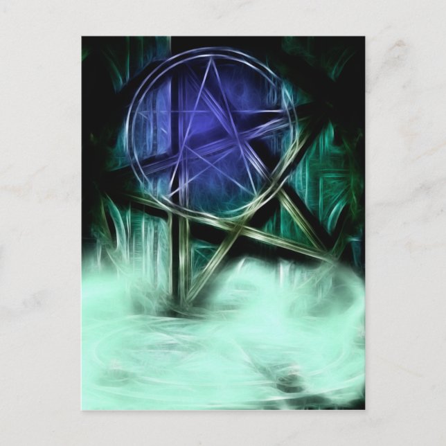 Wiccan Mist Fractal Manipulation Postcard (Front)