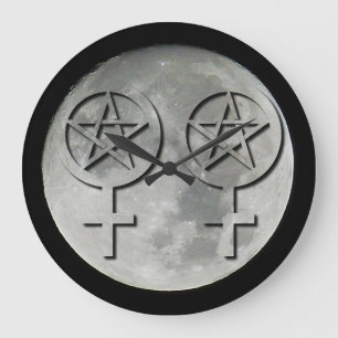 Wiccan Moon Lesbian Handfasting Clock