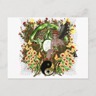 Wiccan Pagan Pentacle Triple Moon Series 6 Postcard