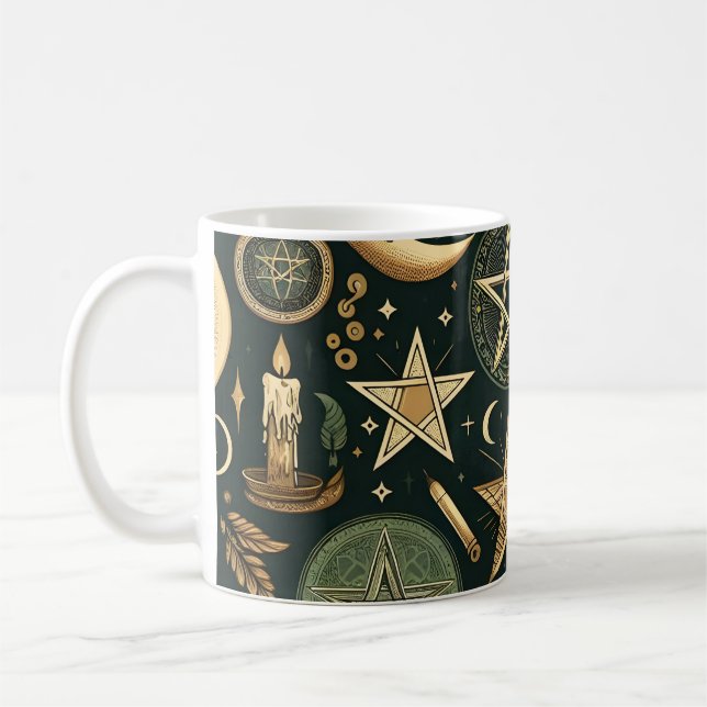 Wiccan Pattern 2 Coffee Mug (Left)