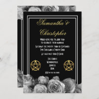 Wiccan pentacle black wedding