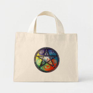 Wiccan Pentacle- Elements Mini Tote Bag