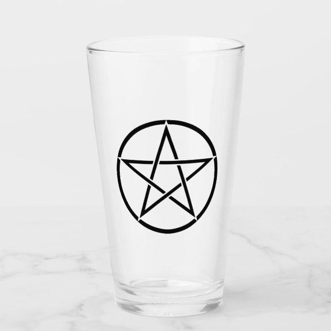Wiccan Pentacle (Pentagram) Glass (Front)