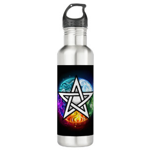 Wiccan pentagram 710 ml water bottle