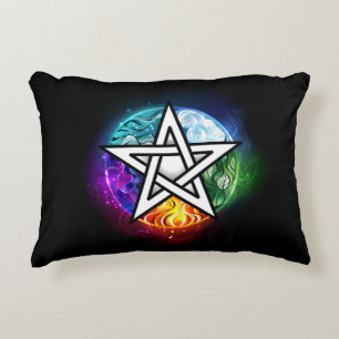 Wiccan pentagram accent pillow