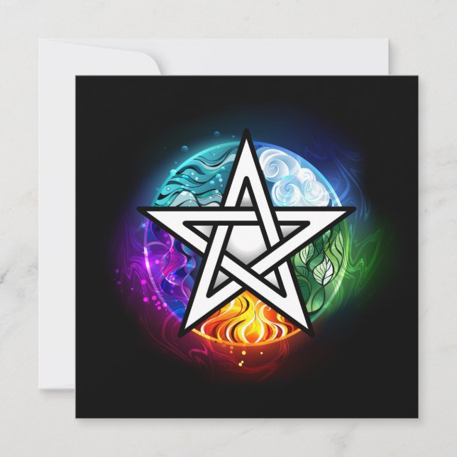 Wiccan pentagram announcement (Front)