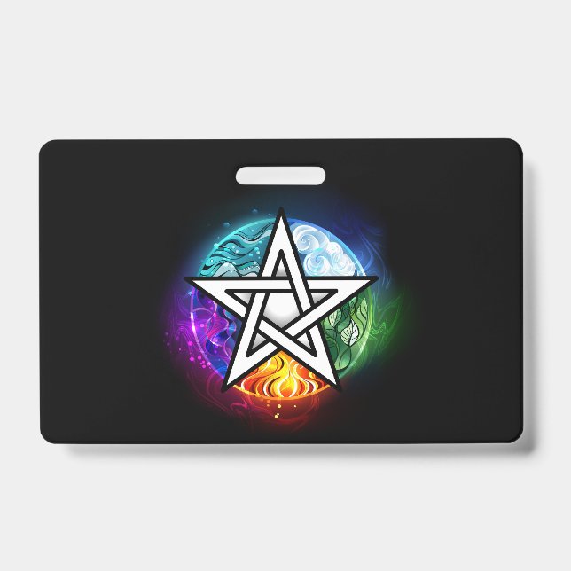 Wiccan pentagram badge (Front)