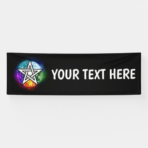 Wiccan pentagram banner