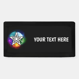 Wiccan pentagram banner