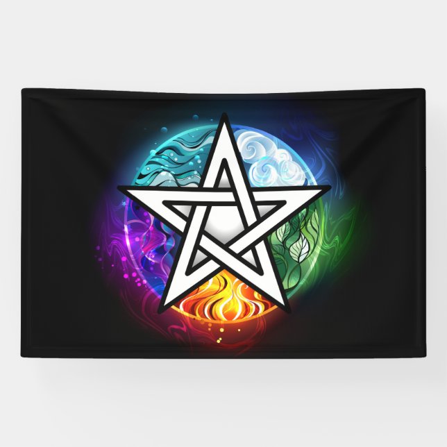 Wiccan pentagram banner (Horizontal)