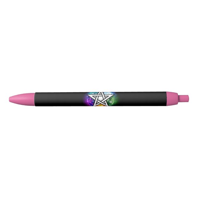 Wiccan pentagram black ink pen (Front)