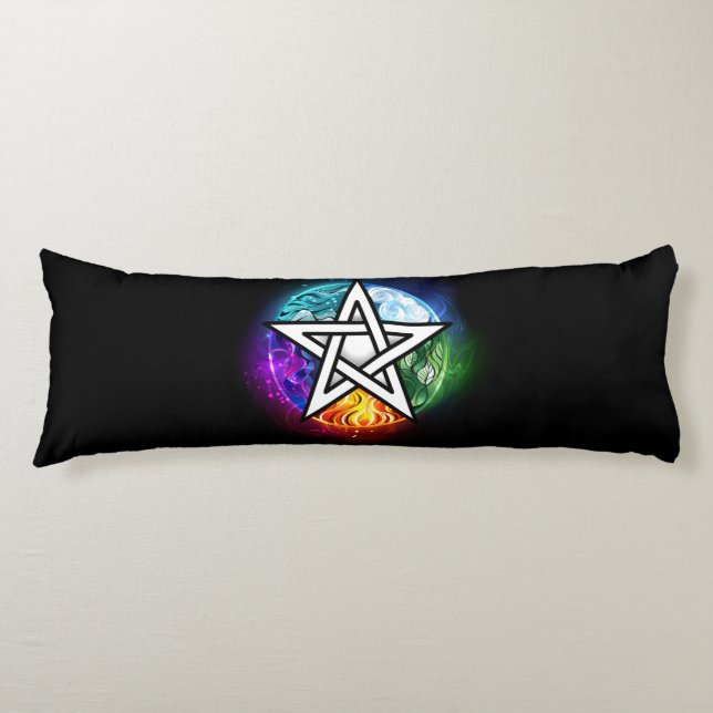 Wiccan pentagram body pillow (Front)