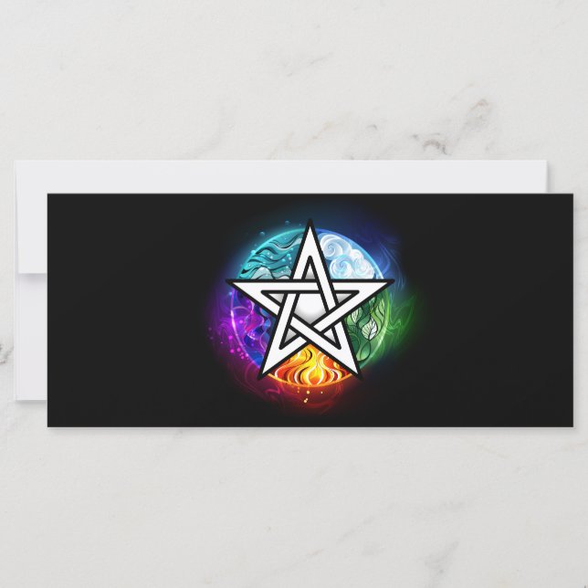 Wiccan pentagram card (Front)