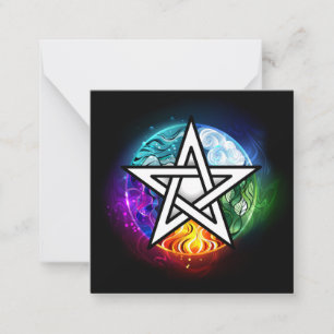Wiccan pentagram card