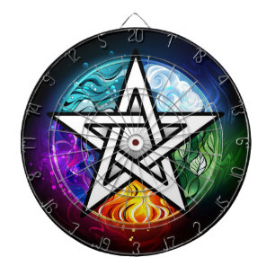 Wiccan pentagram dartboard