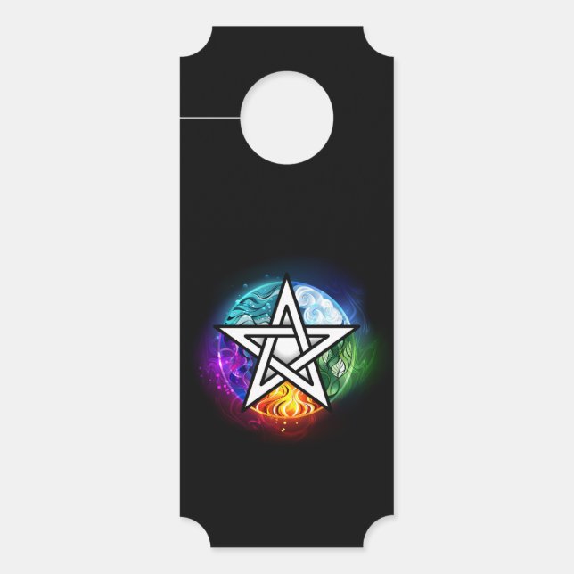 Wiccan pentagram door hanger (Front)