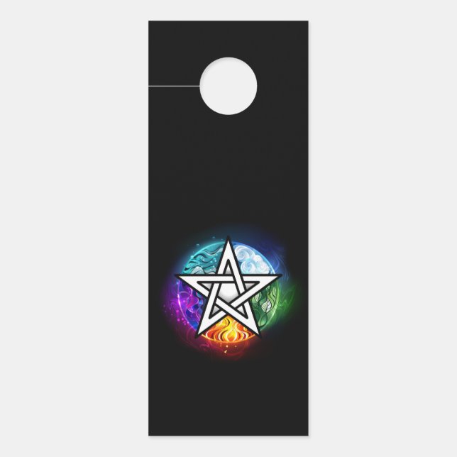 Wiccan pentagram door hanger (Front)