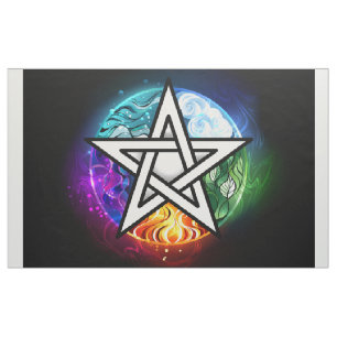 Wiccan pentagram fabric