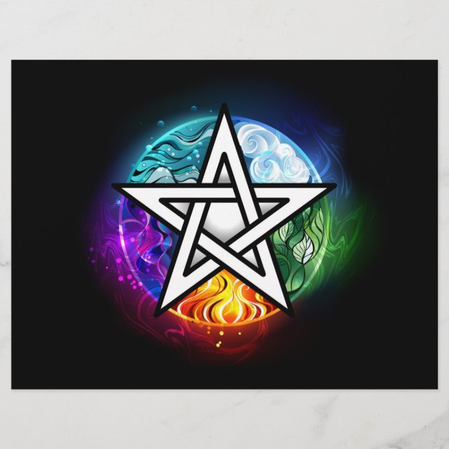 Wiccan pentagram flyer (Front)