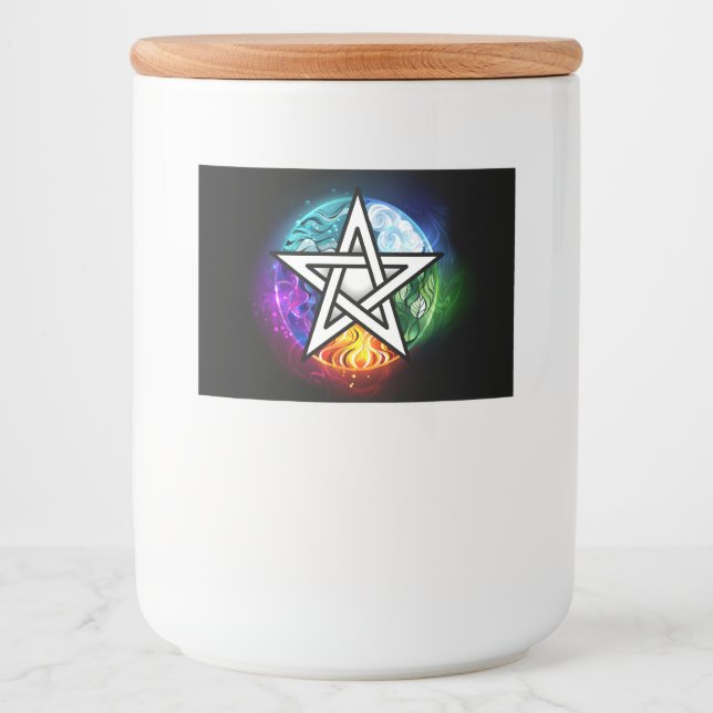 Wiccan pentagram food label (Front)