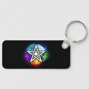 Wiccan pentagram keychain