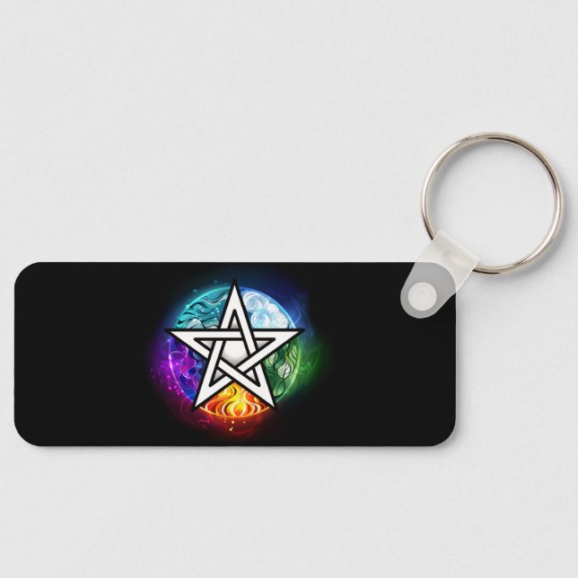 Wiccan pentagram keychain (Front)