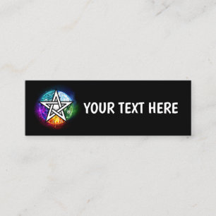 Wiccan pentagram loyalty card