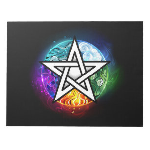 Wiccan pentagram notepad