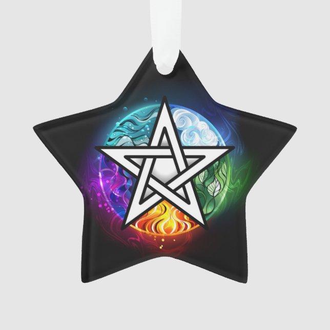 Wiccan pentagram ornament (Front)