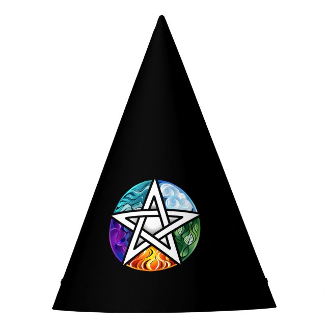 Wiccan pentagram party hat (Front)