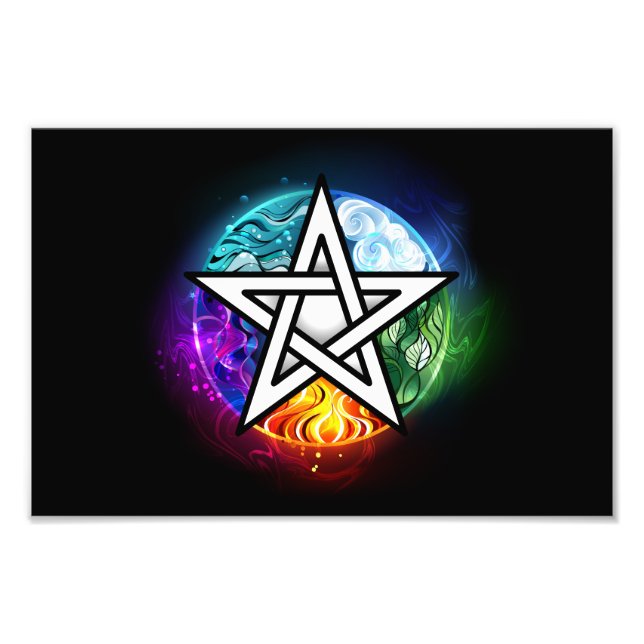 Wiccan pentagram photo print (Front)