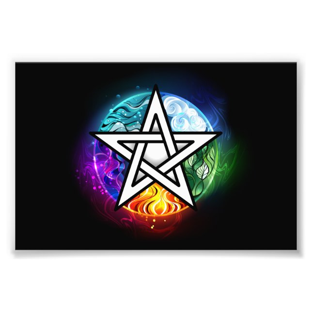 Wiccan pentagram photo print (Front)