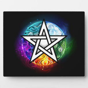 Wiccan pentagram plaque