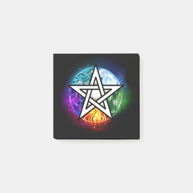 Wiccan pentagram post-it notes (Front)
