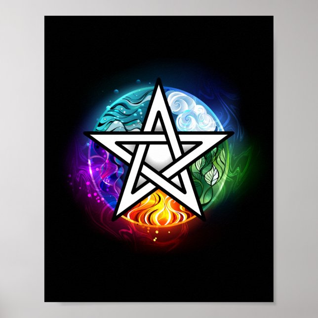 Wiccan pentagram poster (Front)