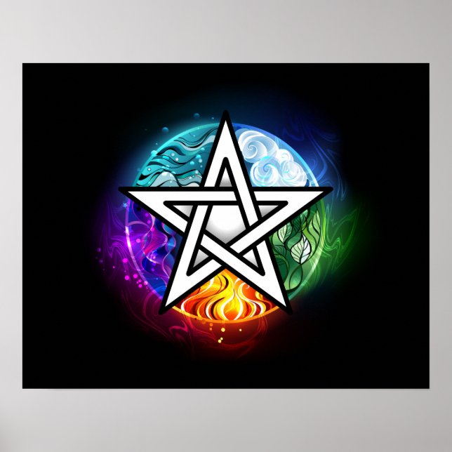 Wiccan pentagram poster (Front)