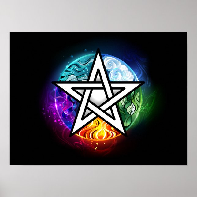Wiccan pentagram poster (Front)