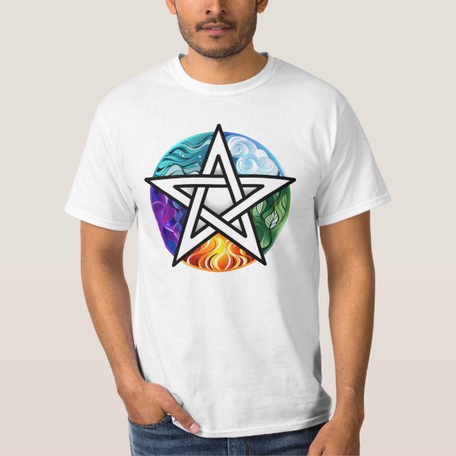 Wiccan pentagram T-Shirt (Front)