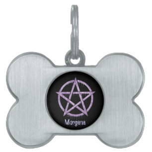 Wiccan Pet PURPLE Personalized Name Tag