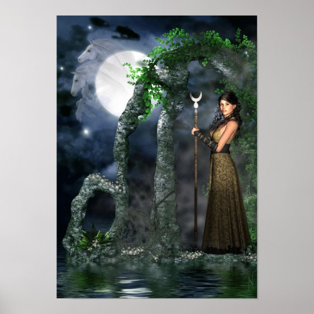 Wiccan Poster - Moon Goddess 'Selene' [A3] (Front)