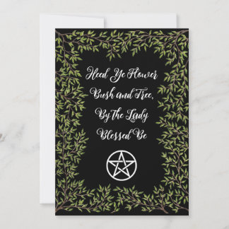 Wiccan Rede Pentacle Invitation