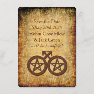 Wiccan Rustic Enregistrer la carte de date Gay Han