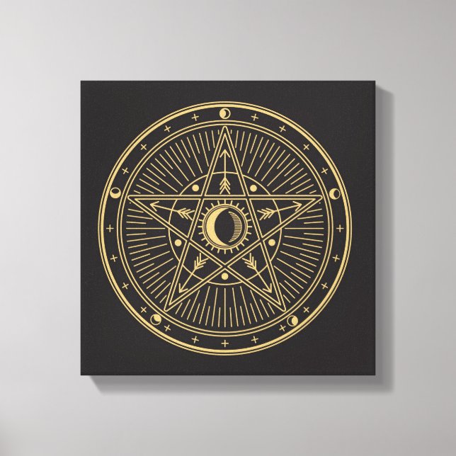 Wiccan Symbol Canvas Print (Front)