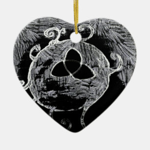 wiccan symbol for the witches ceramic ornament