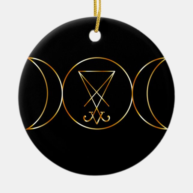 Wiccan symbol, Triple Goddess Ceramic Ornament (Front)